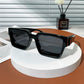 Sunglasses Black Retro Square Shades Deluxe Fashion Eyewear Fall 2026 Trend Gift Idea