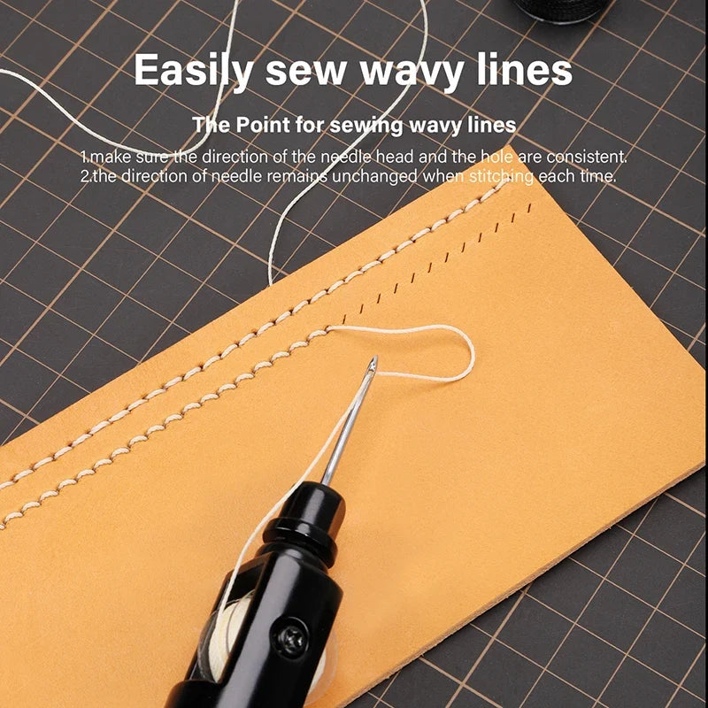 Top-Grade Hand Stitching Awl Tools Kit for DIY Leather Craft and Canvas Repair, Fall 2026 Gift – Leather Sewing Kit