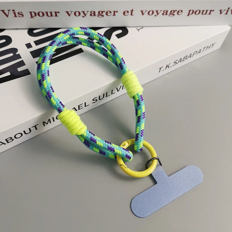 Universal Mobile Phone Lanyard with Anti-Loss Wrist Strap & Accessories - Trendy Two-Strand Design