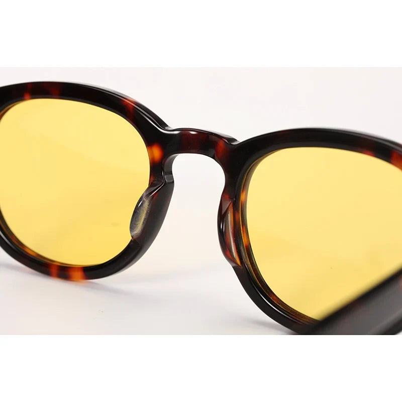 Sunglasses Polarized Vintage Round Acetate Frame Summer 2026 Driving Glare Reduction Gift Idea