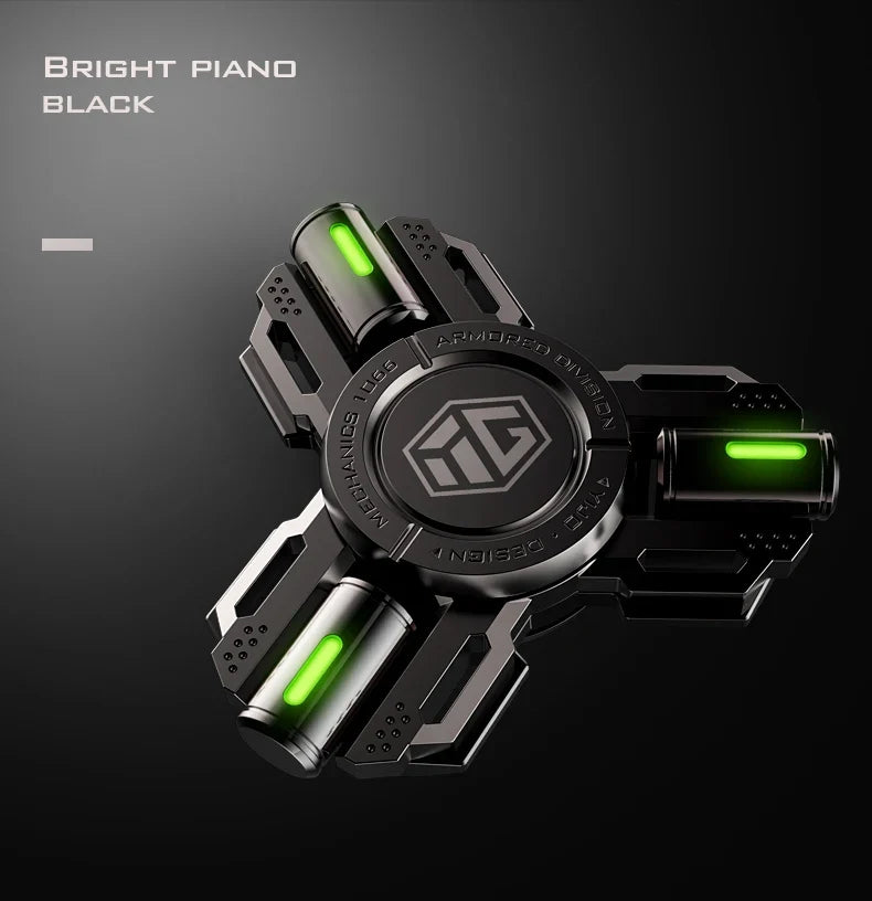 Fidget Glow Spinner Alloy EDC Long Spin Stress Relief