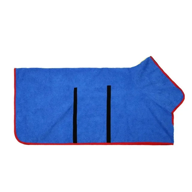 Microfiber Dog Bathrobe Towel - Flexible Absorbent Coat for Cats & Dogs, Pet Grooming Maintenance
