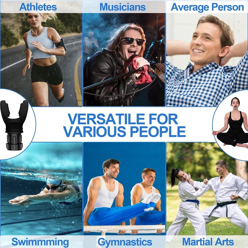 Flexible Breathing Trainer - Fitness Equipment for Lung Capacity Improvement & Endurance