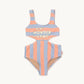 Light unisex one-piece swimsuit - casual cut, nylon, beach & pool wear for kids