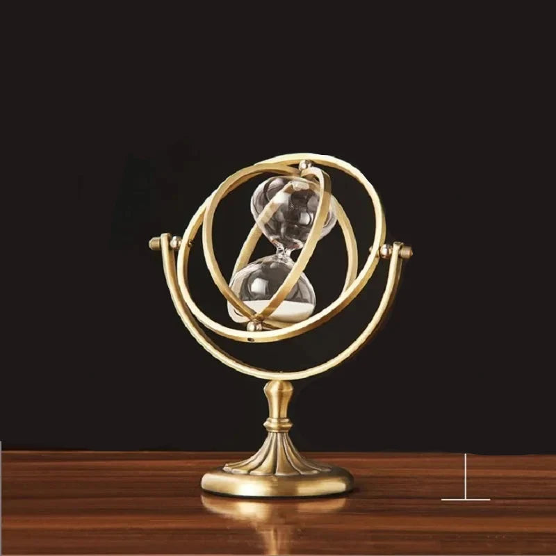 Iron Scandinavian Hourglass Timer Ornament for Office Decoration and Wine Cooler
