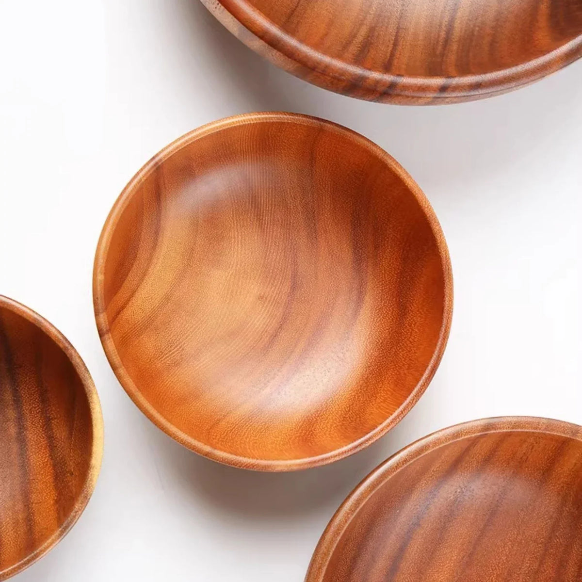 Wooden Acacia Bowl Japanese Style Salad Bowl Ramadan