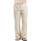 Color Solid Multi-Pocket Linen Men Pants - Casual Breathable Summer Trouser, Large Size