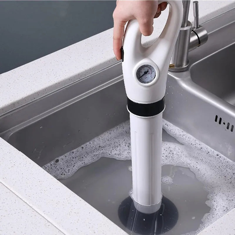 Drain Cleaner With Pressure Gauge - Pneumatic Toilet Plunger For Clogged Drains, Fall 2026 DIY Household Improvement