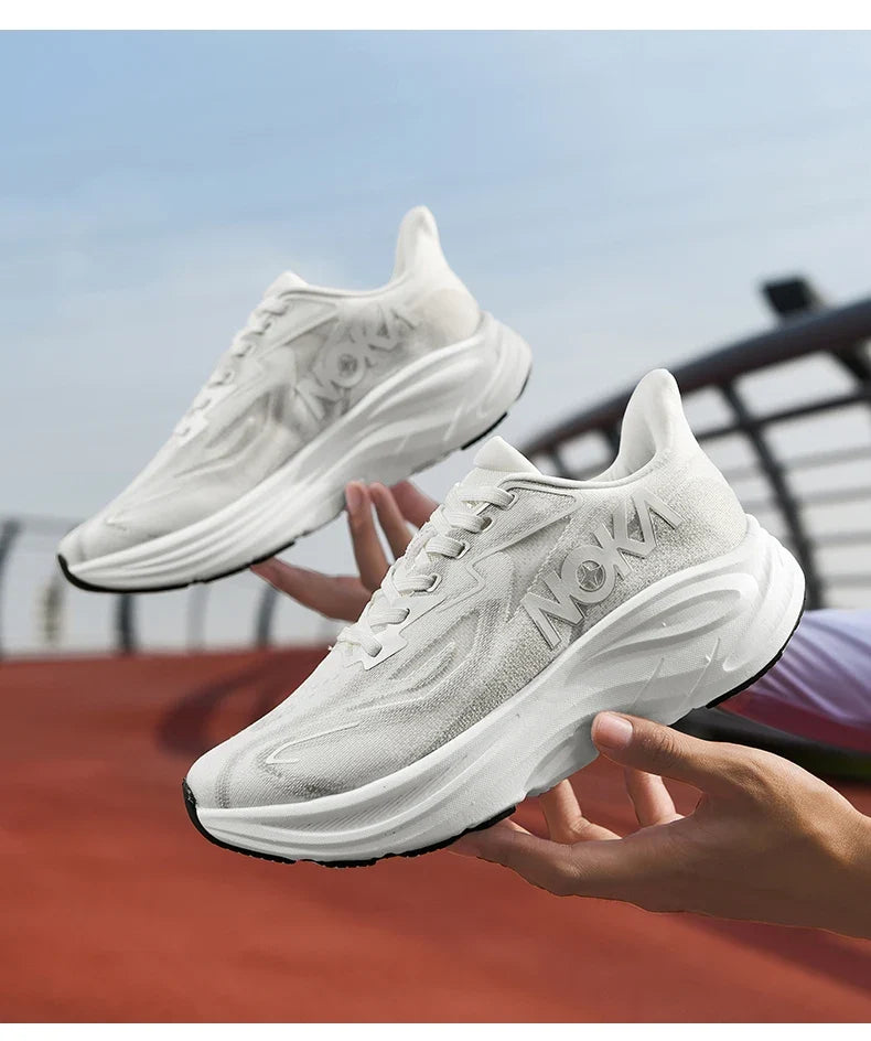 flyknit upper, rubber outsole, spring autumn sport – Breathable lightweight men's running shoe