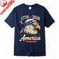 Plush Unisex Bald Eagle Graphic Tee - Short-Sleeve, Sturdy Cotton, For 250th Anniversary Independence Day Celebration
