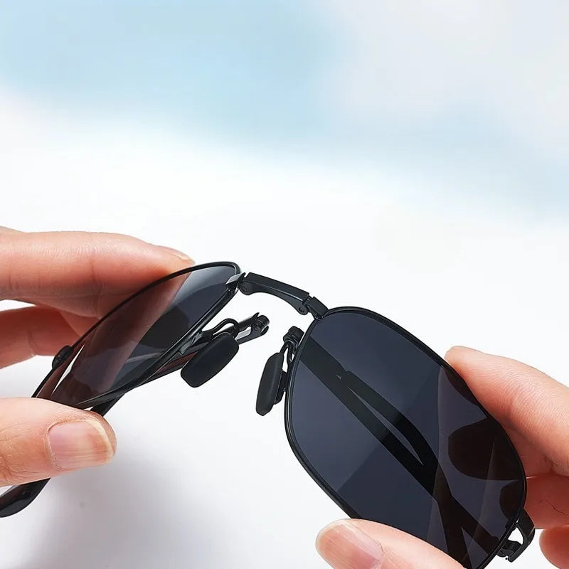 Folding Polarized Sunglasses 2 Pack Dual Use Driving Day Night Color Changing Square Frame Spring 2026 Trend