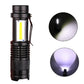 Mini Battery-Powered LED Flashlight XPE COB Double Light Source for Camping Fishing Adventure