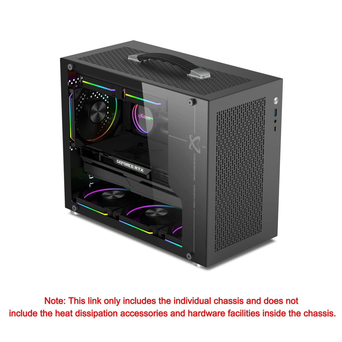 ITX Mini PC Case Transparent Side 240mm Water Cooling
