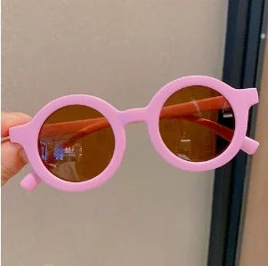 Kids Sunglasses Round Frame Anti-UV400 for 1-7 Year Olds, Children's Sun Protection, Trendy Design