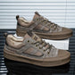 Sturdy men's outdoor sneakers - anti-slip wear-resistant fabric upper, for hiking and casual everyday