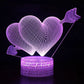 Illusion 3D Heart Lamp - USB LED Night Light, An Ideal Valentine's Day Gift