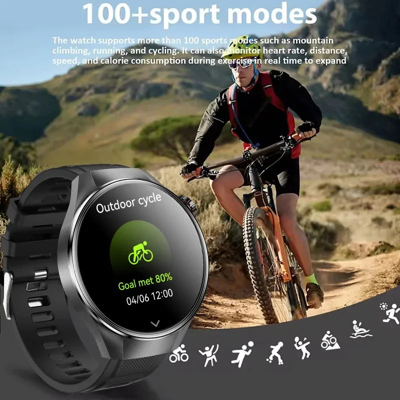 Smartwatch 1.75 Inch AMOLED Display GPS Tracking Bluetooth Calling Health Monitoring IP68 Water-Resistant Fall 2025 Gift