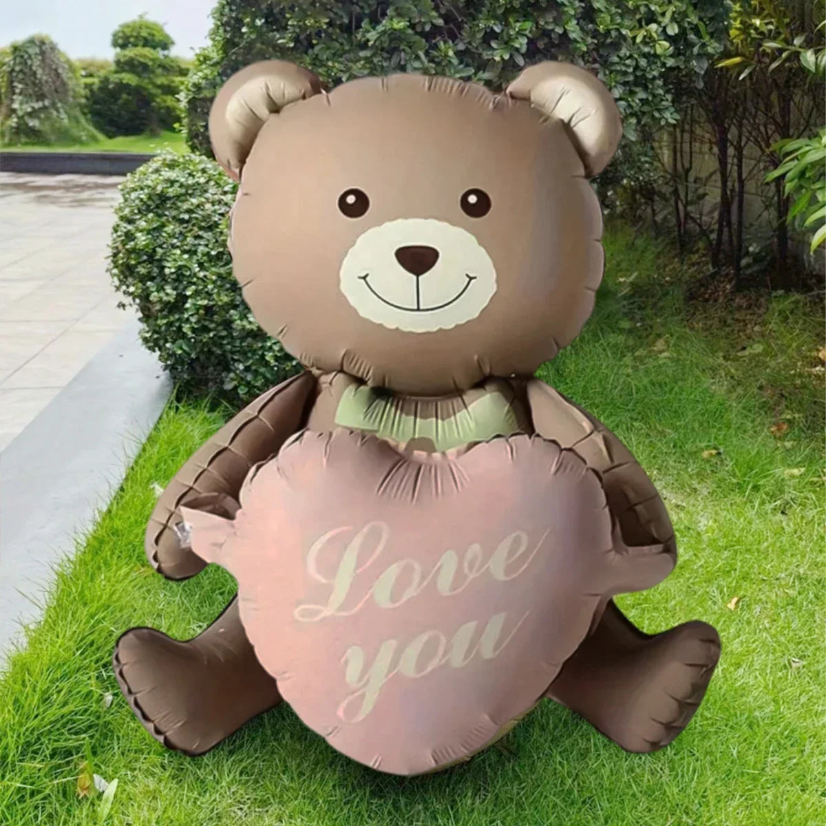 Bear 3D Balloon Foil Lying Cartoon Heart Design Birthday Party And Valentine Decor 2026 Gift
