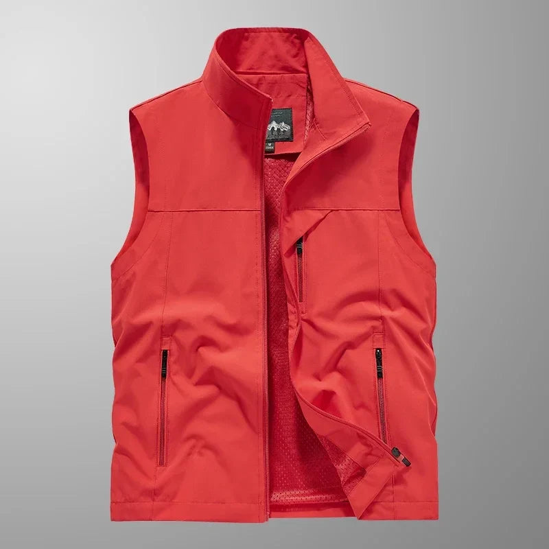 Water-Resistant Multi-Use Mens Vest - Sleeveless Polyester