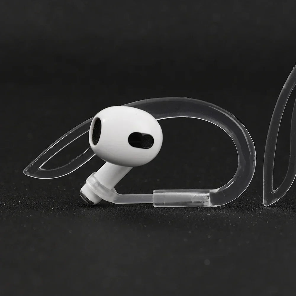 Transparent Silicone Ear Hooks for Airpods Flexible Anti-Slip Sports Accessories