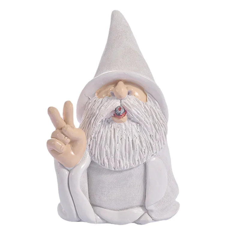 Garden Funny Gnome Statue - Hand Painted Resin Outdoor Ornament, Fall 2026 Yard Decor Gag Gift