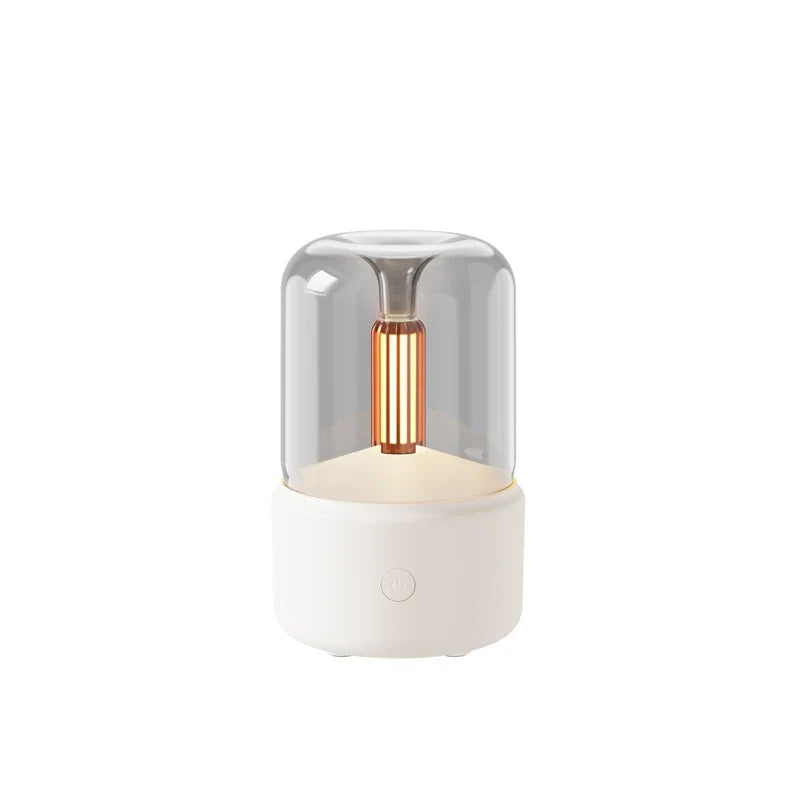 Creative Candlelight Aromatherapy Machine USB Plug-In Desktop Humidifier for Household Ambience