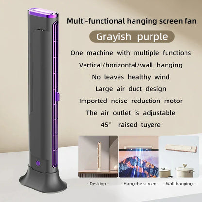 Bladeless Fan 1200mAh Travel-Friendly Tower Fan USB Battery-Powered Vertical Cooling Fan Fall 2025 Cordless Quiet Household Office