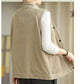 Plush Women's Corduroy Vest - Relaxed Sleeveless, Velvet