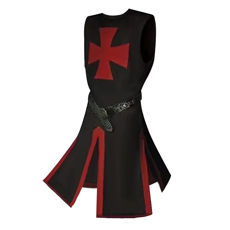Knights Templar Crusader Cosplay Costume - Authentic Tunic & Cape Kit for Halloween