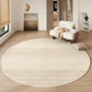Round Rug Cream Wabi Sabi Deluxe Non Slip Water-Resistant
