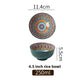 Ceramic Bohemian Rice Bowl Retro Noodle Bowl Kitchen Gift