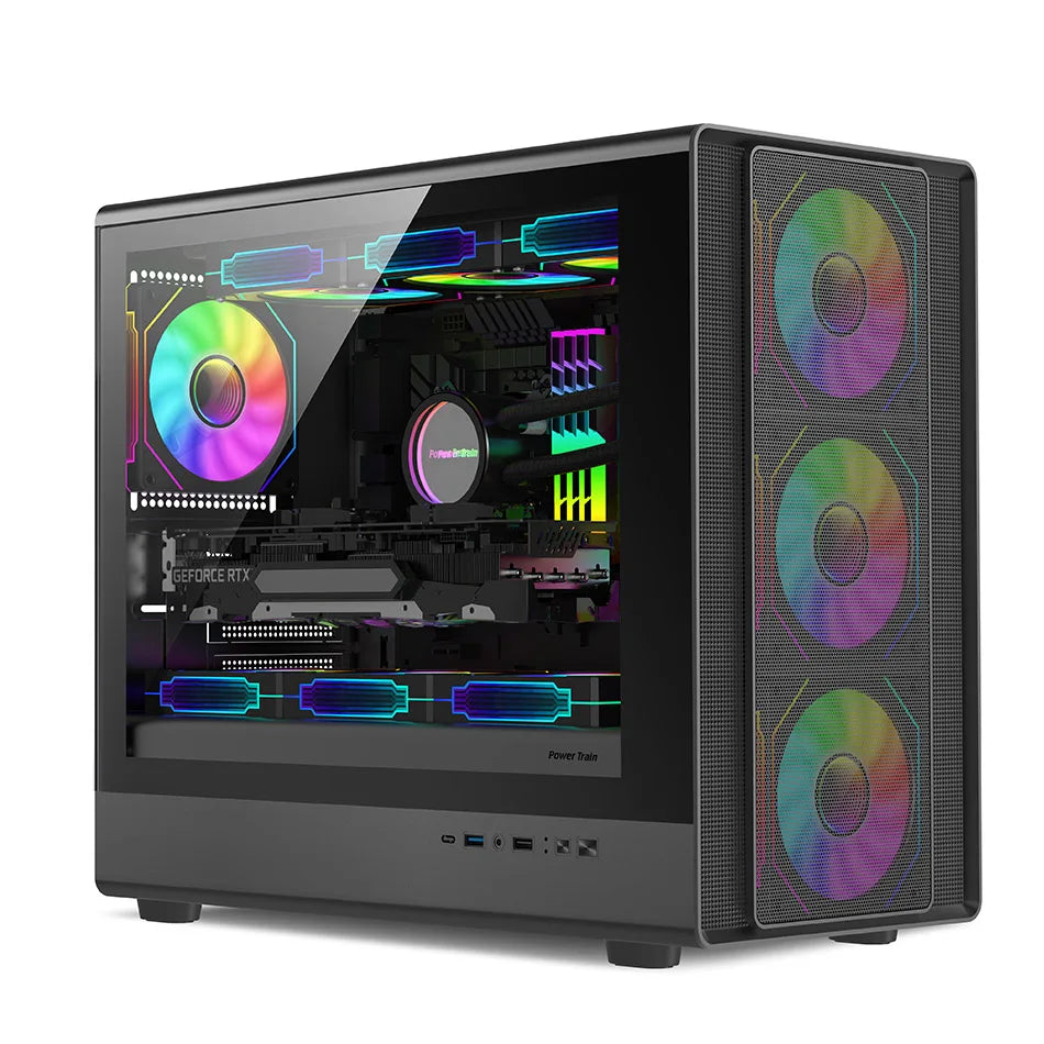 ITX Mini PC Case Tempered Glass 360mm Water Cooling