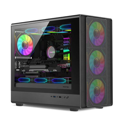 ITX Mini PC Case Tempered Glass 360mm Water Cooling