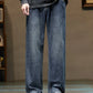 Men's Stretchy Jeans - Baggy Straight Flare, Denim Casual