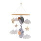 Crib Wooden Mobile Felt Bear Musical Newborn Sensory Toys