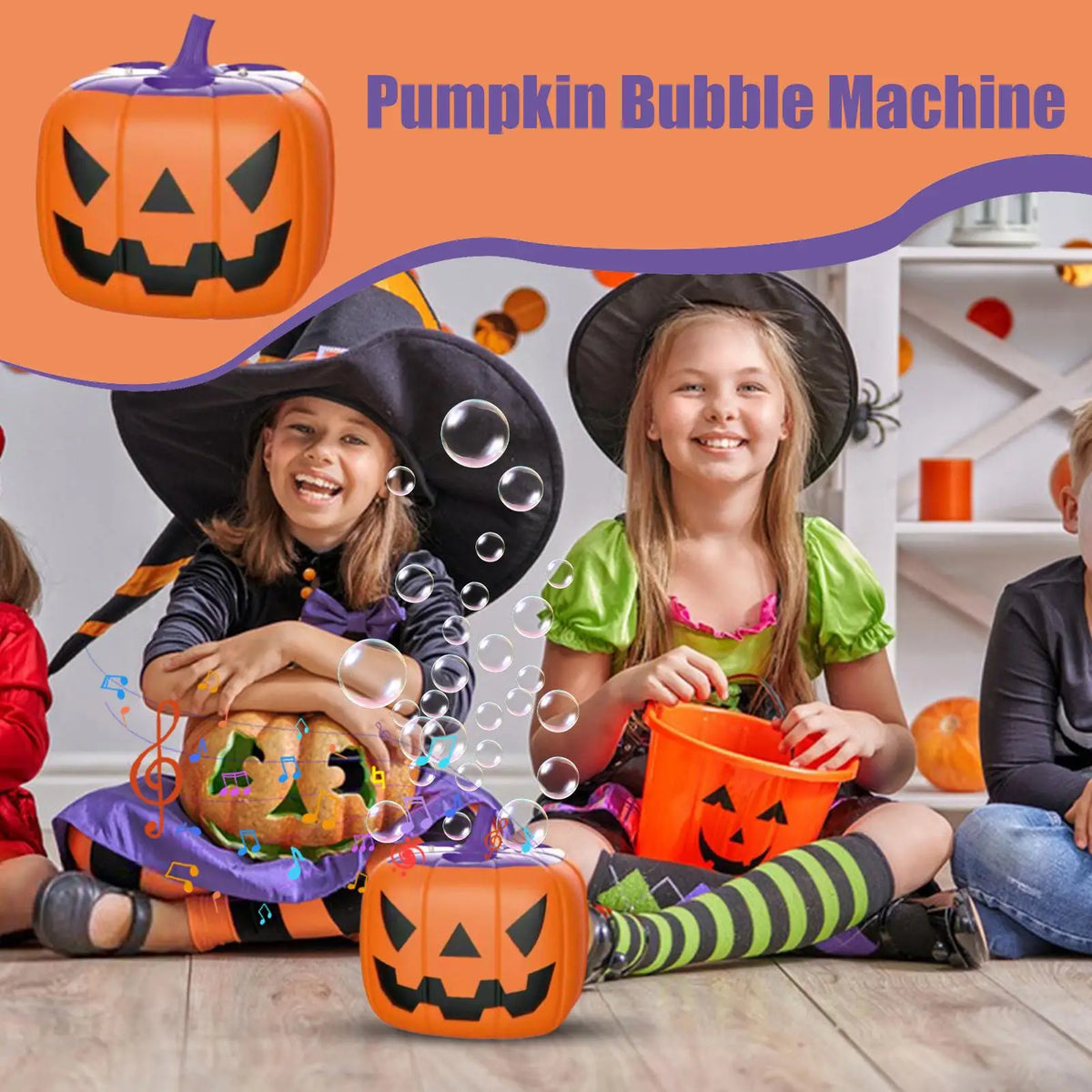 Bubble Pumpkin Machine Halloween 2025 With Lights Sound