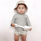 Long-Sleeve Top, Swim Pants, Hat, Polyester Elastane, Beach Vacation – Breathable Kids Rash Guard Swim Kit