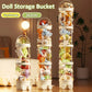 Toy2025 Edition Storage Tube Transparent Doll Organizer Kids Room Vertical Space Saving Visibility Gift Back To School