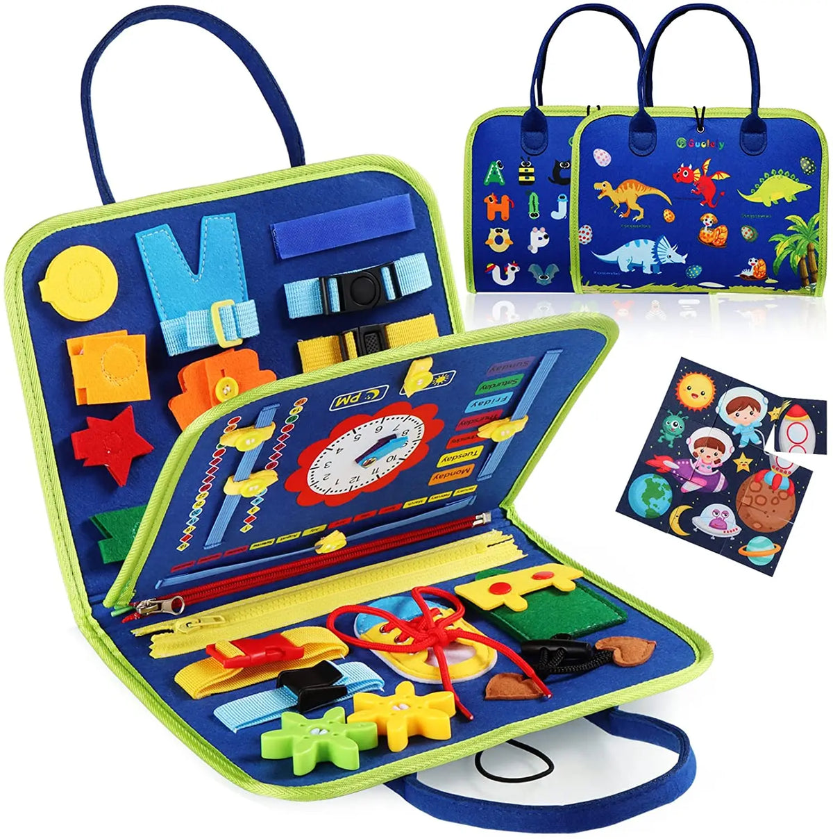 Montessori Toddler Busy Learning Board - Activity Toy for Fine Motor Skills, Great Christmas Gift for Ages 1-4