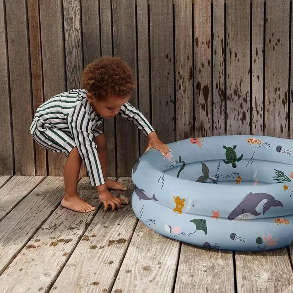 Inflatable Baby Swimming Pool 80cm, Travel-Friendly Round PVC Paddling Pool for Toddlers, Indoor/Outdoor Use, Child-Friendly Design
