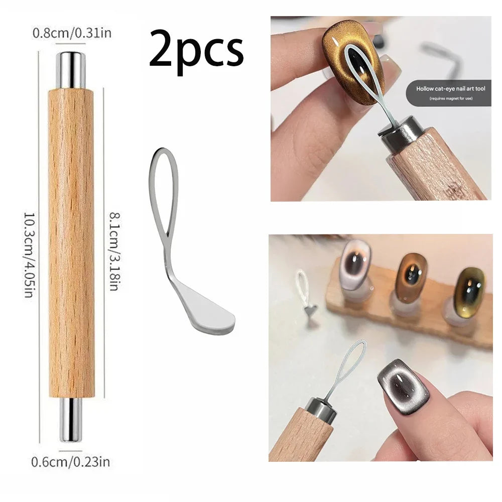 Cat2026 Edition Eye Nail Magnet Double Headed Magnetic Pen Device For Precise Nail Art Design TikTok Viral Fall