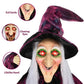 Sound-Activated Halloween Witch with Glowing Eyes and Screeching Sound for Indoor and Outdoor Decor – 6-Foot Life-Size Animated Talking Witch in Purple