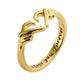 Heart Ring Hollow Double Layer Open Flexible Ring Romantic Jewelry Gift 2026 Valentine Gift Trend