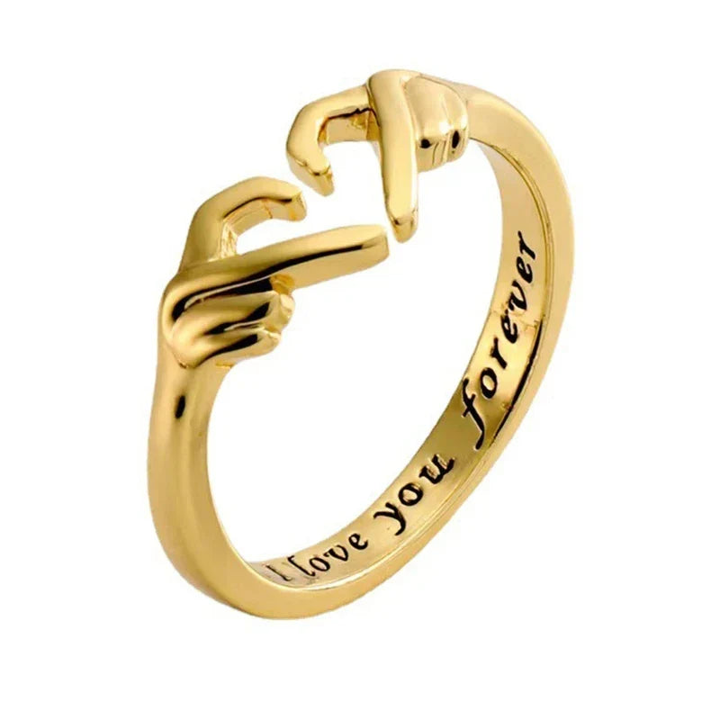 Heart Ring Hollow Double Layer Open Flexible Ring Romantic Jewelry Gift 2026 Valentine Gift Trend
