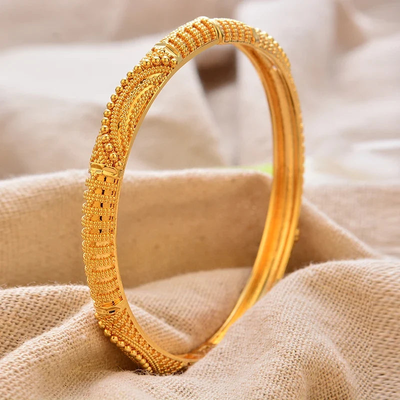 Gold Plated Bangles Deluxe Arabic Wedding Bracelet
