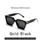 Sunglasses Black Retro Square Shades Deluxe Fashion Eyewear Fall 2026 Trend Gift Idea