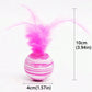 Toy Cat Striped Ball Interactive - Fun Pet Play, 5g Feather Toy