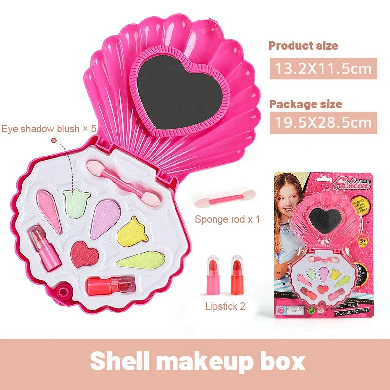 Princess Makeup Toy Kit for Kids - Pretend Play Cosmetics with Lipstick & Eyeshadow for Parties