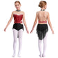 girls' Stretchy leotard - rhinestone mesh yoke, sleeveless, polyester, nylon, elastane, for lyrical dance performance