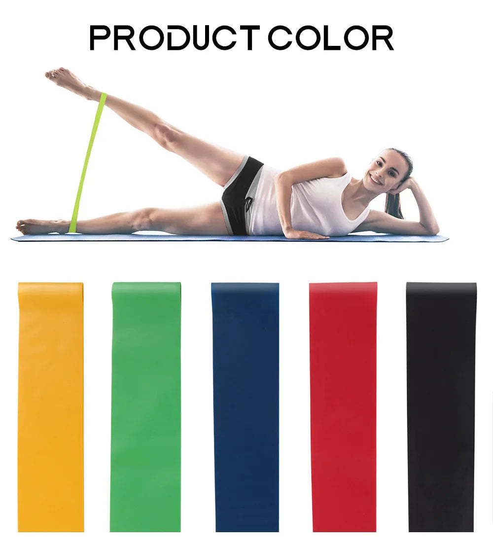 Rubber Loop Resistance Bands Fitness Equipment Kit - Travel-Friendly Strength Training for Yoga & Pilates